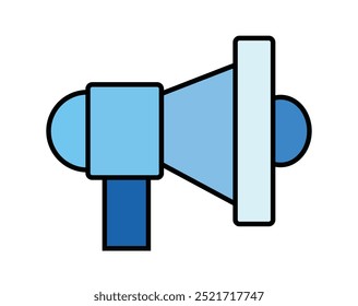 Megaphone icon isolated on white background. Vector illustration flat design. Element for web and mobile apps.	
