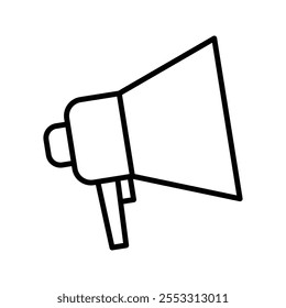 Ícone de megafone isolado no fundo branco