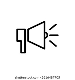 Megaphone icon isolated on white background. Megaphone sign. Vector illustration
