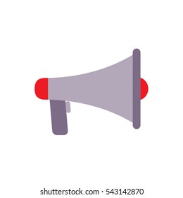 Megaphone icon isolated on white. Speaker vector illustration.