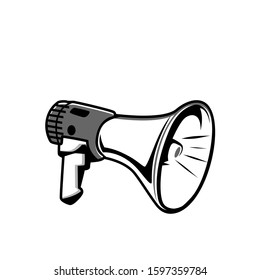 Megaphone icon isolated, Vector illustration