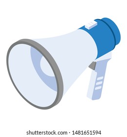Megaphone icon. Isometric of megaphone vector icon for web design isolated on white background
