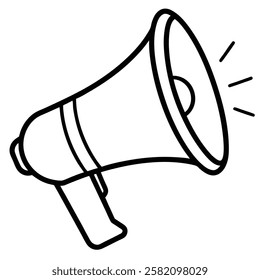 Megaphone icon line art   vector 