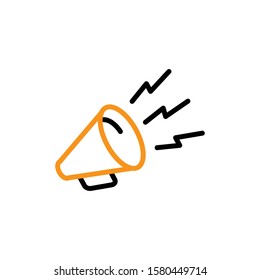 Megaphone icon. Line design template