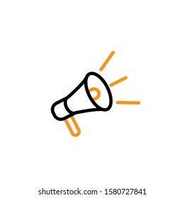 Megaphone icon. Line design template