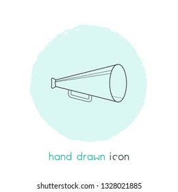 Megaphone icon line element. Vector illustration of megaphone icon line isolated on clean background for your web mobile app logo design.