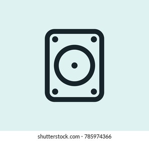 Megaphone icon line isolated on clean background. Announce  concept drawing icon line in modern style. Vector illustration for your web site mobile logo app UI design.
