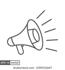 Megaphone icon line style with editable vector stroke