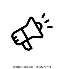 Megaphone Icon Line Style Finance Simple Design Perfect Vector Illustrations. 