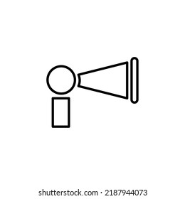 megaphone icon in line style. megaphone vector illustration.