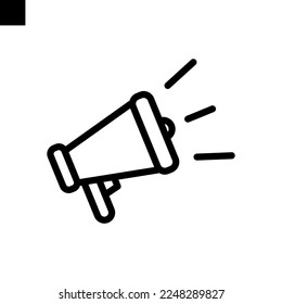 vector de línea de icono megáfono
