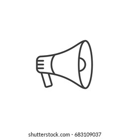 Megaphone icon in line style. Vector