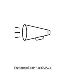 Megaphone icon in line style. Vector