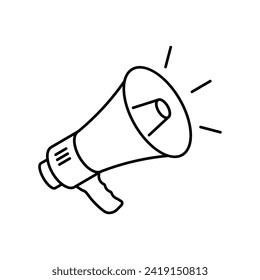 Megaphone icon. Linear style. Vector icon