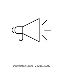 Megaphone icon. Linear style. Vector icon