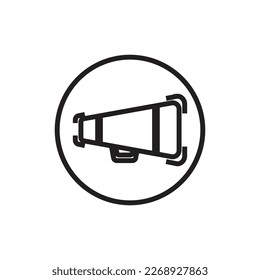Megaphone Icon Logo Design Element. Kann für Web und Mobile verwendet werden