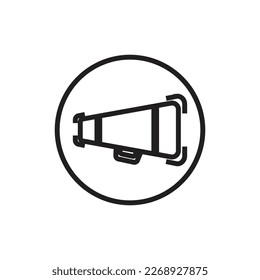 Elemento de diseño del logotipo del icono Megaphone. Se puede usar para web y móvil