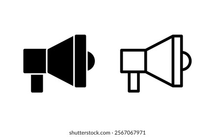 Megaphone icon logo design. Loudspeaker sign and symbol