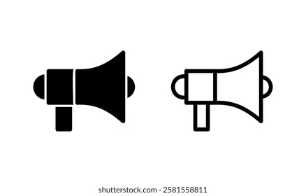 Megaphone icon logo design. Loudspeaker sign and symbol