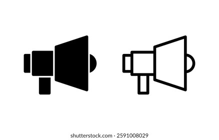 Megaphone icon logo design. Loudspeaker sign and symbol