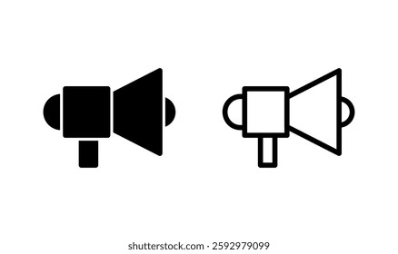 Megaphone icon logo design. Loudspeaker sign and symbol