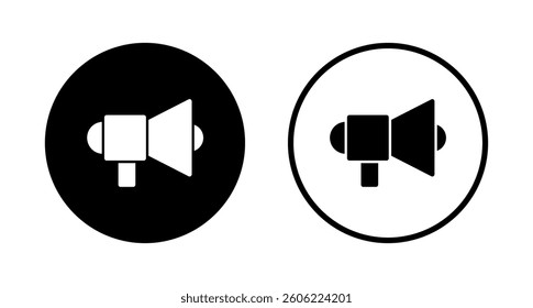 Megaphone icon logo design. Loudspeaker sign and symbol