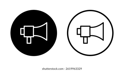 Megaphone icon logo design. Loudspeaker sign and symbol