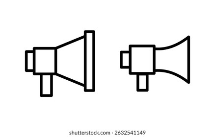 Logo-Design für Megaphon-Symbole. Lautsprecherzeichen und -symbol