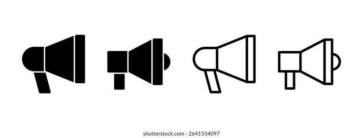 Megaphone icon logo design. Loudspeaker sign and symbol