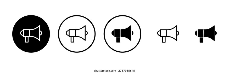 Megaphone icon logo design. Loudspeaker sign and symbol