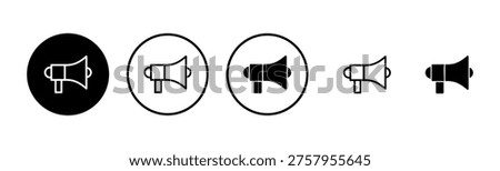 Megaphone icon logo design. Loudspeaker sign and symbol