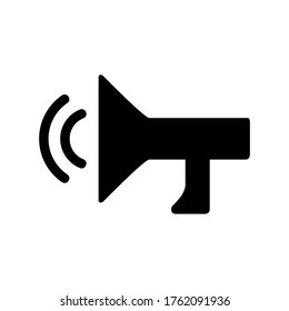 megaphone icon or logo isolated sign symbol vector illustration - high quality black style vector icons
