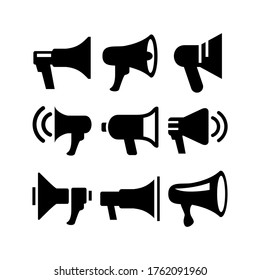 megaphone icon or logo isolated sign symbol vector illustration - Collection of high quality black style vector icons
