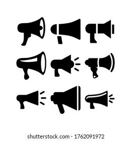 megaphone icon or logo isolated sign symbol vector illustration - Collection of high quality black style vector icons
