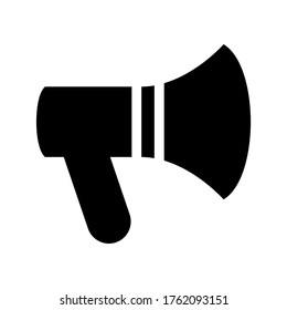 icono megáfono o logotipo símbolo de seña aislado ilustración vectorial - iconos vectoriales de estilo negro de alta calidad
