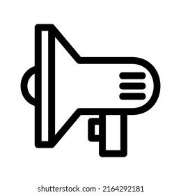 megaphone icon or logo isolated sign symbol vector illustration - high quality black style vector icons

