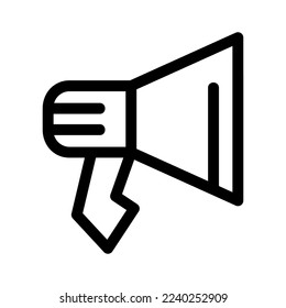 icono megáfono o logotipo símbolo de seña aislado ilustración vectorial - iconos vectoriales de estilo negro de alta calidad
