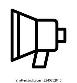 Megaphon-Symbol oder Logo einzeln auf Zeichen, Vektorgrafik - hochwertige Vektorsymbole im schwarzen Stil
