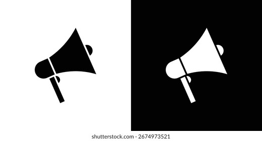 Logotipo del icono del megáfono. símbolos gráficos simples