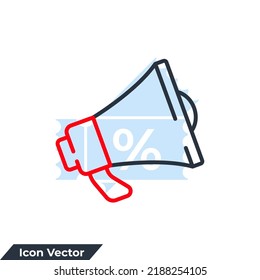 megaphone icon logo vector illustration. Loudspeaker. bullhorn symbol template for graphic and web design collection