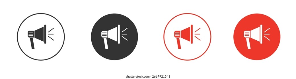 Icono del megáfono para el logotipo, símbolo de la muestra del Vector para el diseño