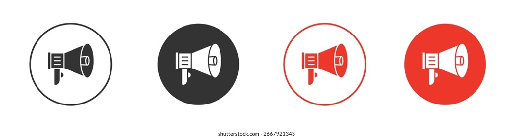 Icono del megáfono para el logotipo, símbolo de la muestra del Vector para el diseño