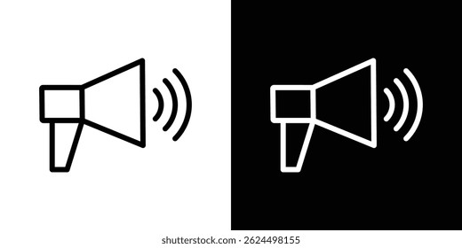 Megaphone icon. Logotype vector set