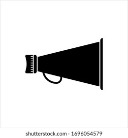 Megaphone Icon, Loud Hailer, Bullhorn, Portable Voice, Sound Amplifier Vector Art Illustration