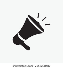 Megaphone icon, loud speaker icon fully editable vector template