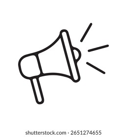 megaphone icon. Loudspeaker megaphone. Electric megaphone with sound or marketing advertising. Vector Illustration