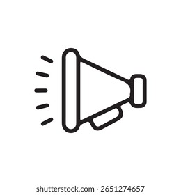 megaphone icon. Loudspeaker megaphone. Electric megaphone with sound or marketing advertising. Vector Illustration