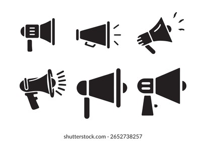 megaphone icon. Loudspeaker megaphone icon set. sound or marketing advertising. Megaphone icon, loud speaker icon. Vector illustration eps 10