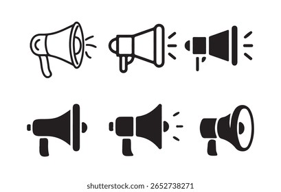megaphone icon. Loudspeaker megaphone icon set. sound or marketing advertising. Megaphone icon, loud speaker icon. Vector illustration eps 10