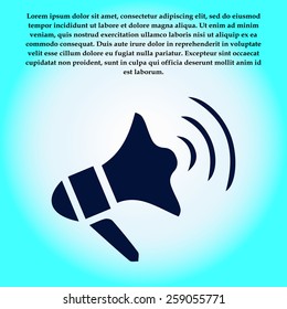 Megaphone icon. Loudspeaker symbol.